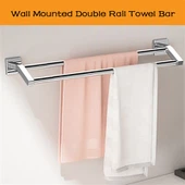 24- pouces Barres de serviette à double rail en acier inoxydable en acier inoxydable